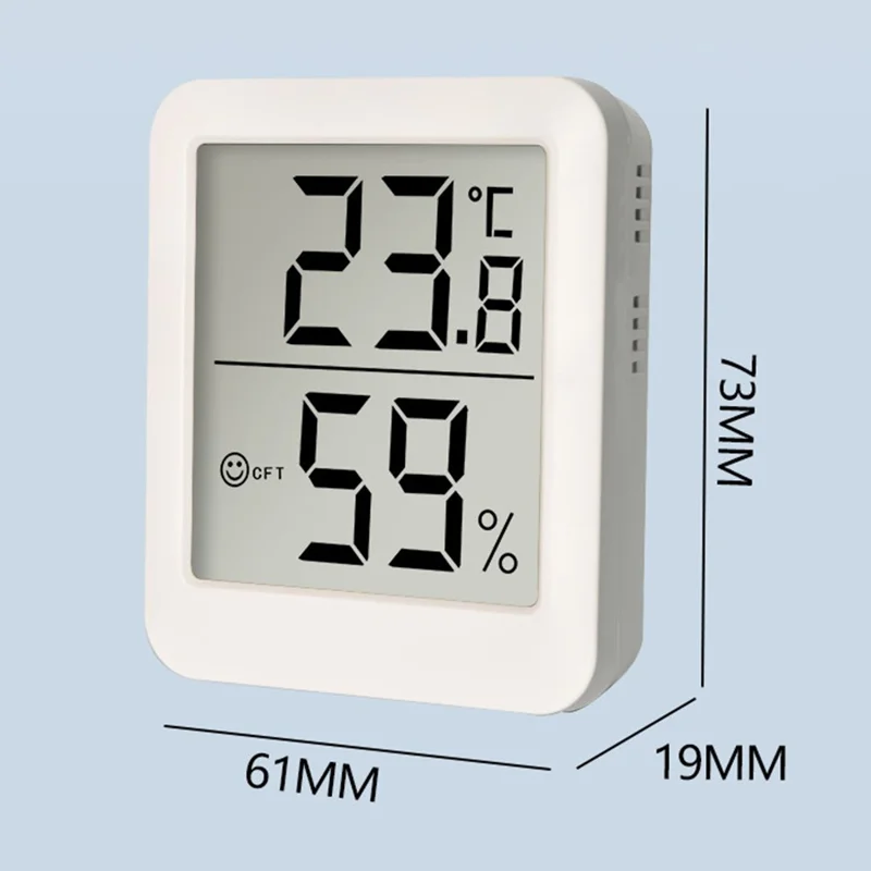 YZ6053 Large LCD Screen Smart Hygrometer Thermometer Magnetic High Precision Electronic Temperature Humidity Meter (No Battery)