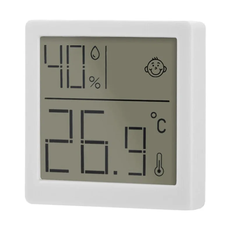 CX-0710 Hygromètre Thermomètre Électronique de Précision Mini Écran Standard avec Visage Souriant Magnétique Mesurant Température et Humidité