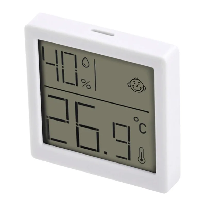 CX-0710 Hygromètre Thermomètre Électronique de Précision Mini Écran Standard avec Visage Souriant Magnétique Mesurant Température et Humidité