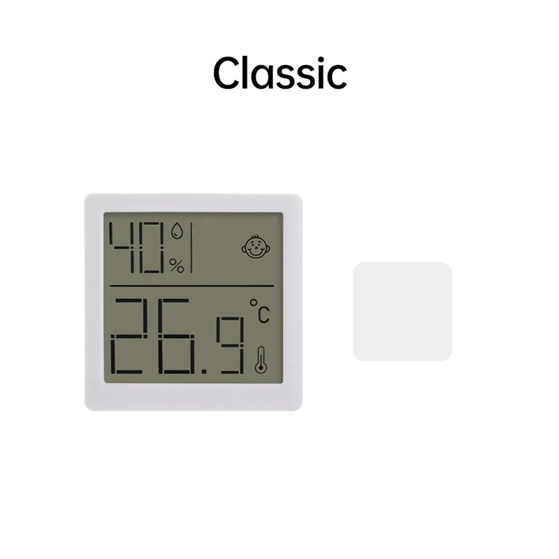 CX-0710 Hygromètre Thermomètre Électronique de Précision Mini Écran Standard avec Visage Souriant Magnétique Mesurant Température et Humidité