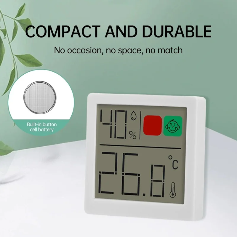 CX-0710S Color Screen Mini Electronic Hygrometer Thermometer Cute Smiley Face Magnetic Temperature Humidity Meter