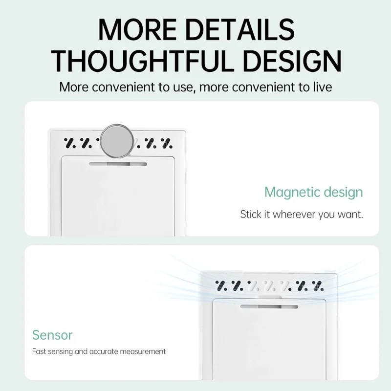CX-0710S Color Screen Mini Electronic Hygrometer Thermometer Cute Smiley Face Magnetic Temperature Humidity Meter