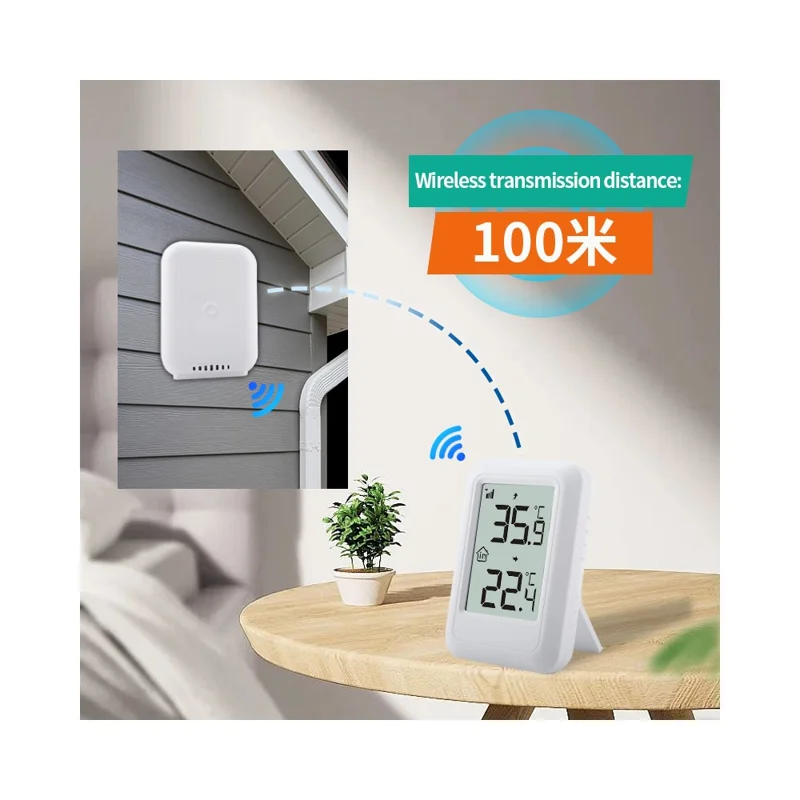 TS-FT0401 Цифровой термометр с экраном 2,56 дюйма для помещений и улицы с высокой точностью измерений