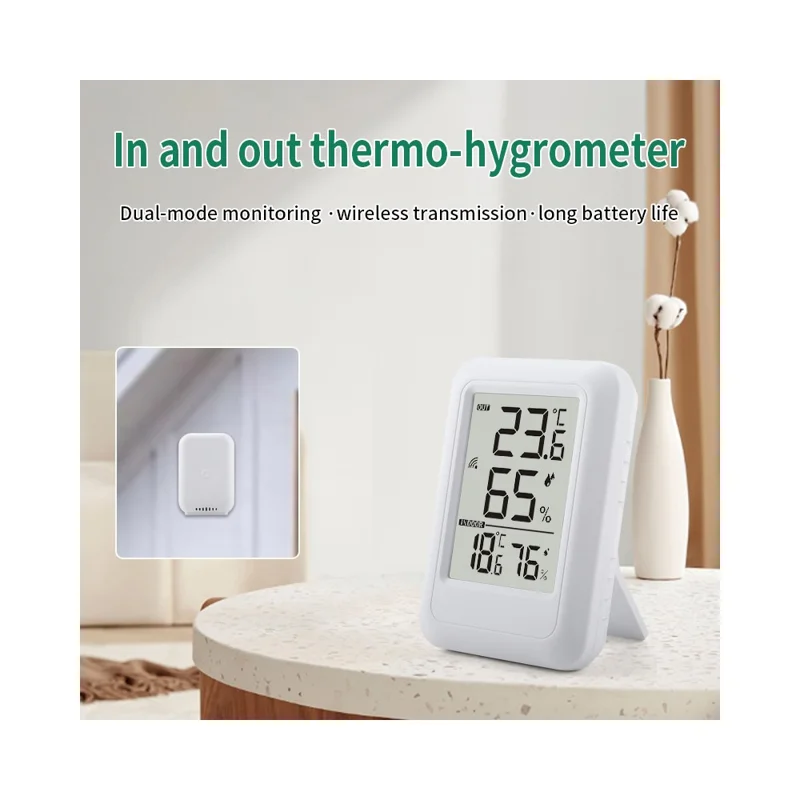 TS-FT0403 2.56 Inch Screen Wireless Indoor Outdoor Thermometer Hygrometer High Precision Temperature Humidity Sensor