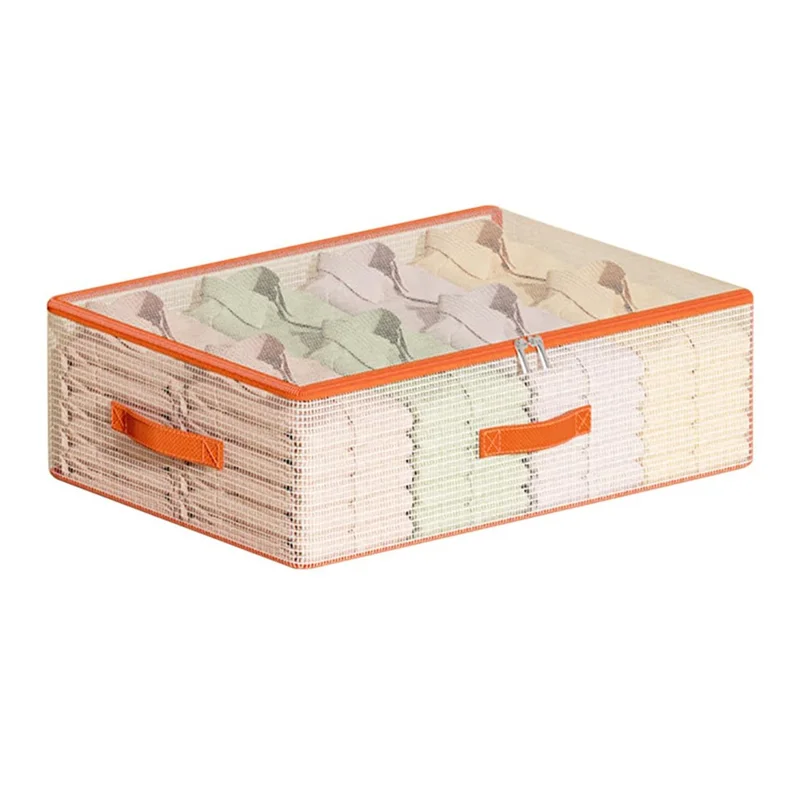 Bolsa de almacenamiento bajo la cama de 50 x 40 x 15 cm, organizador de PVC transparente para ropa, ropa de cama y juguetes, resistente al polvo