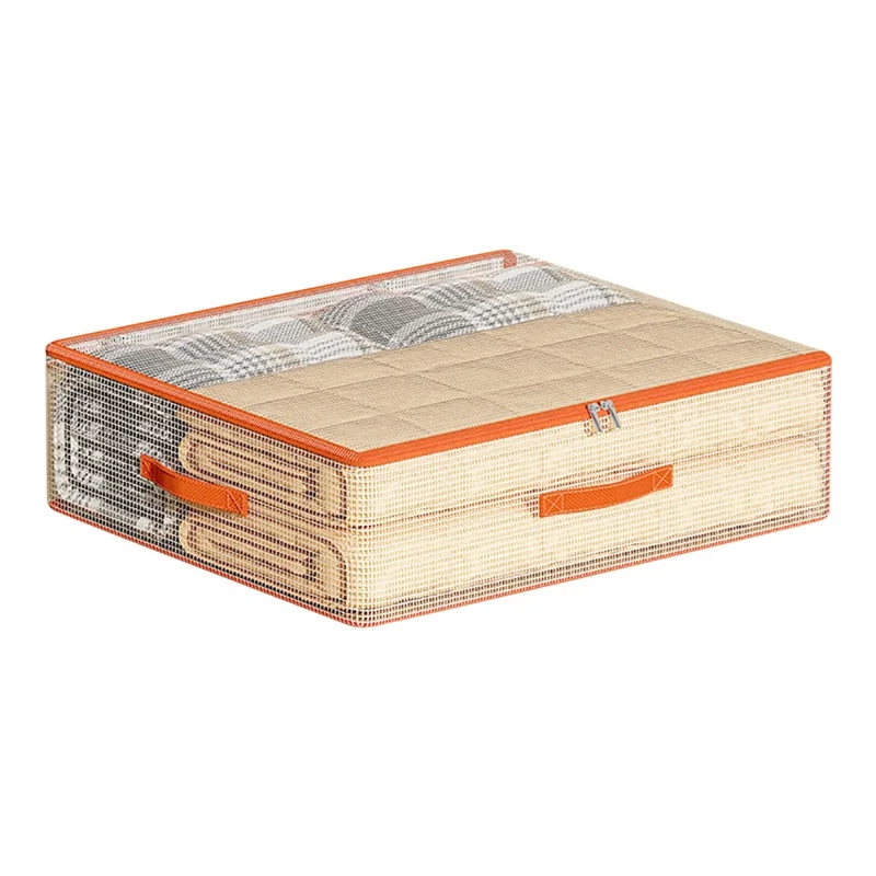 80 x 69 x 20cm Under Bed Storage Bag PVC Clear Organizer for Clothes Bedding Toys Dust-Proof