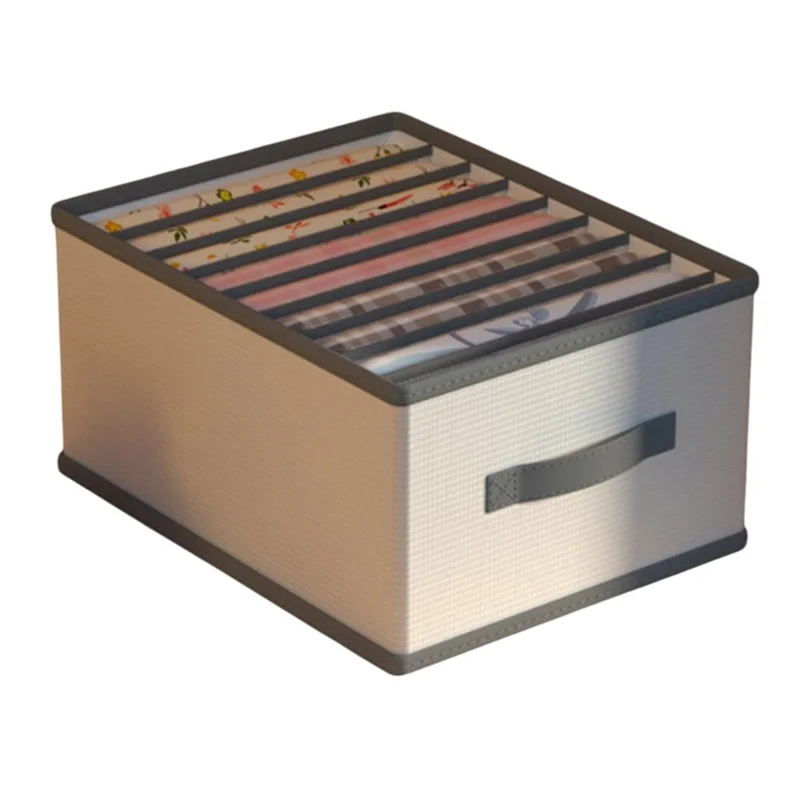 Organizador de Roupas 32 x 25 x 17cm com 9 Compartimentos em Tecido Não Tecido para Quarto e Armário