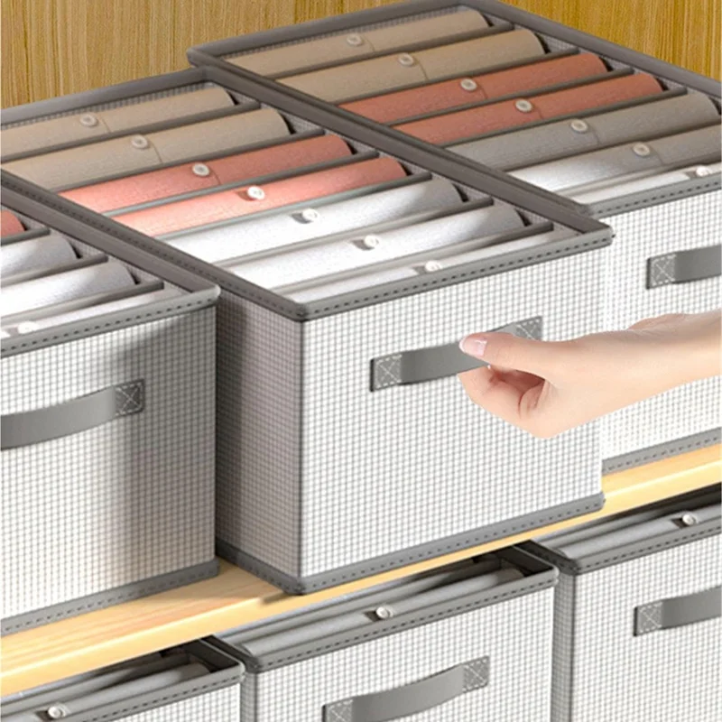 Organizador de Roupas 32 x 25 x 17cm com 9 Compartimentos em Tecido Não Tecido para Quarto e Armário