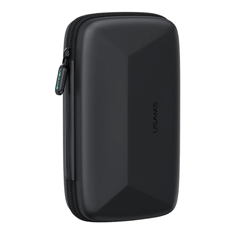 USAMS Jane06 6.7 inch Storage Bag Double Layer Shockproof Zipper Electronic Organizer Travel Case