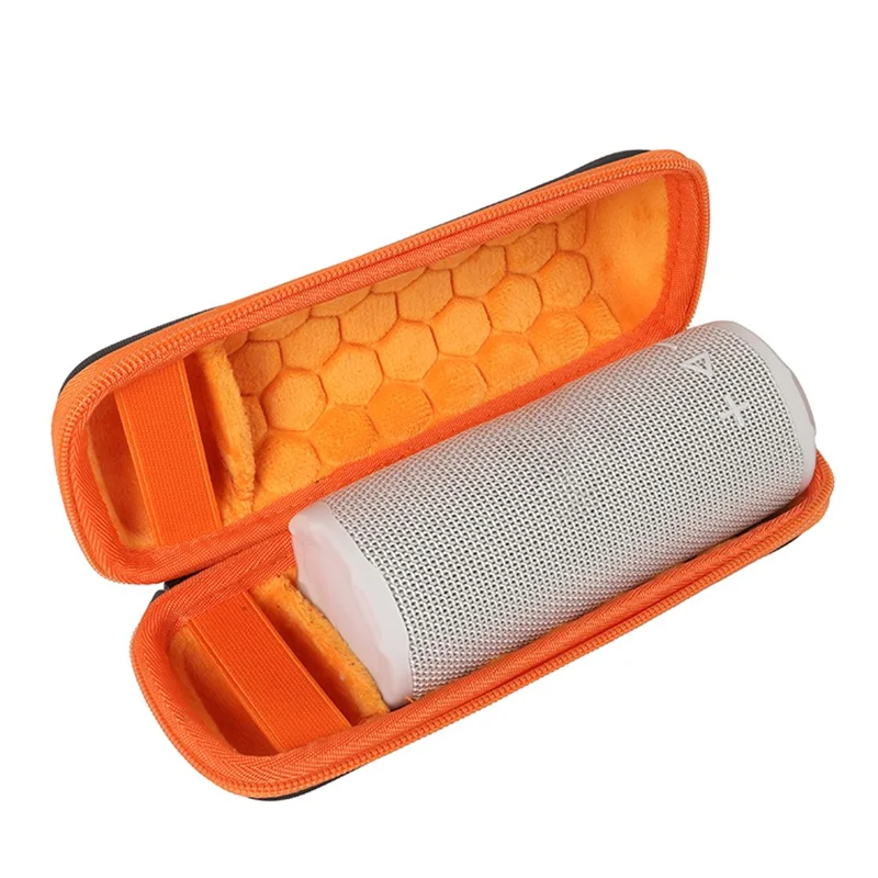 JBL Grip 便携式扬声器储存箱 带衬垫内部 防震设计 带背带/登山扣 - 黑色/橙色