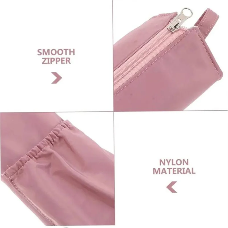 Curling Iron Storage Bag Heat Resistant Hanging Organizer Pouch for Hair Styling Tools - Light Pink