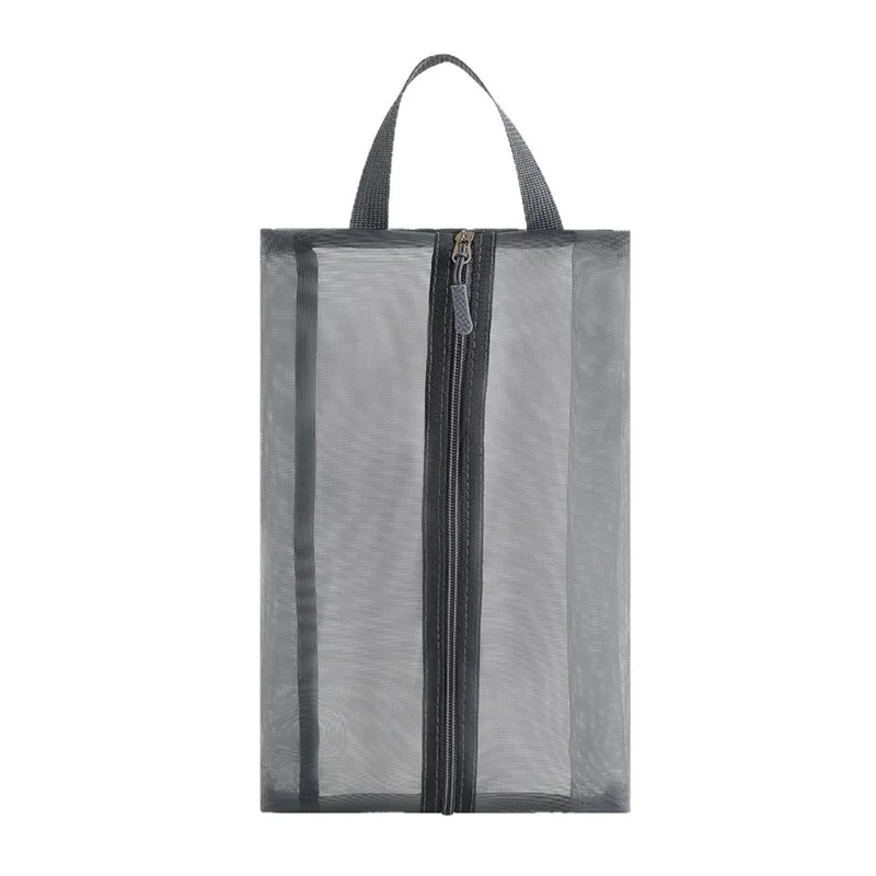 25 x 40cm Travel Shoe Storage Bag Portable Handheld Gym Footwear Organizer Dust-Proof Mold-Resistant Shoe Holder - Grey