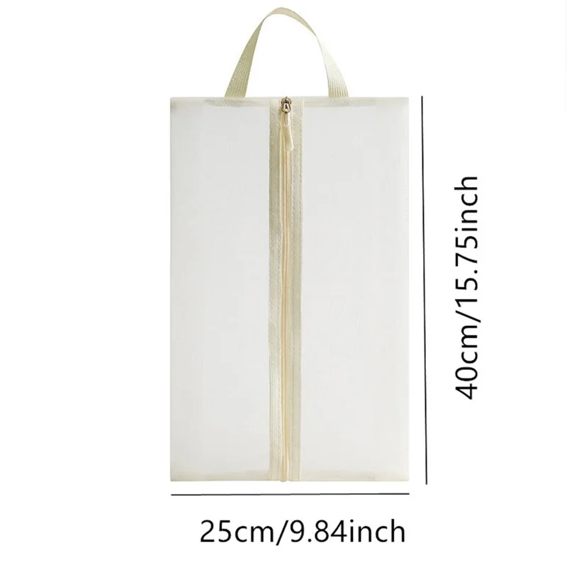 25 x 40cm Travel Shoe Storage Bag Portable Handheld Gym Footwear Organizer Dust-Proof Mold-Resistant Shoe Holder - Grey