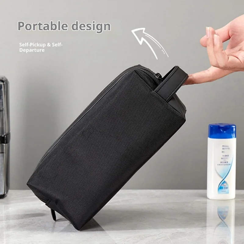 Travel Toiletry Bag for Man Waterproof Double Zipper Dry / Wet Storage Bag Portable Organizer