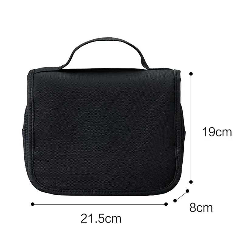 Waterproof Travel Toiletry Bag Portable Wet Dry Separation Foldable Hanging Cosmetic Organizer Bag - Black
