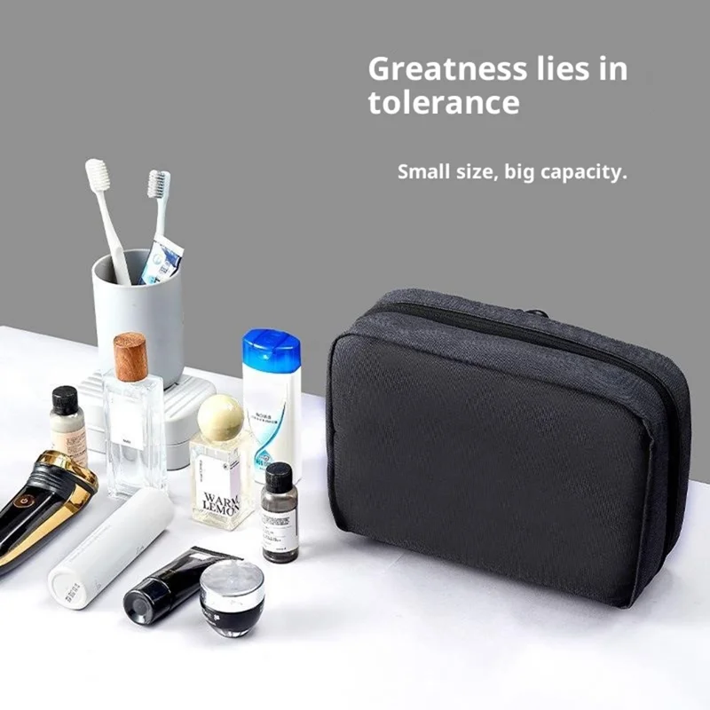 Portable Travel Toiletry Bag Waterproof Oxford Fabric Foldable Makeup Storage Bag with Hook