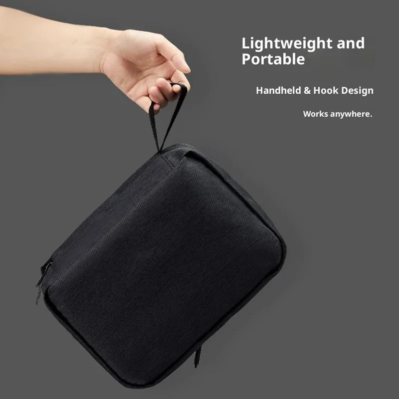Portable Travel Toiletry Bag Waterproof Oxford Fabric Foldable Makeup Storage Bag with Hook