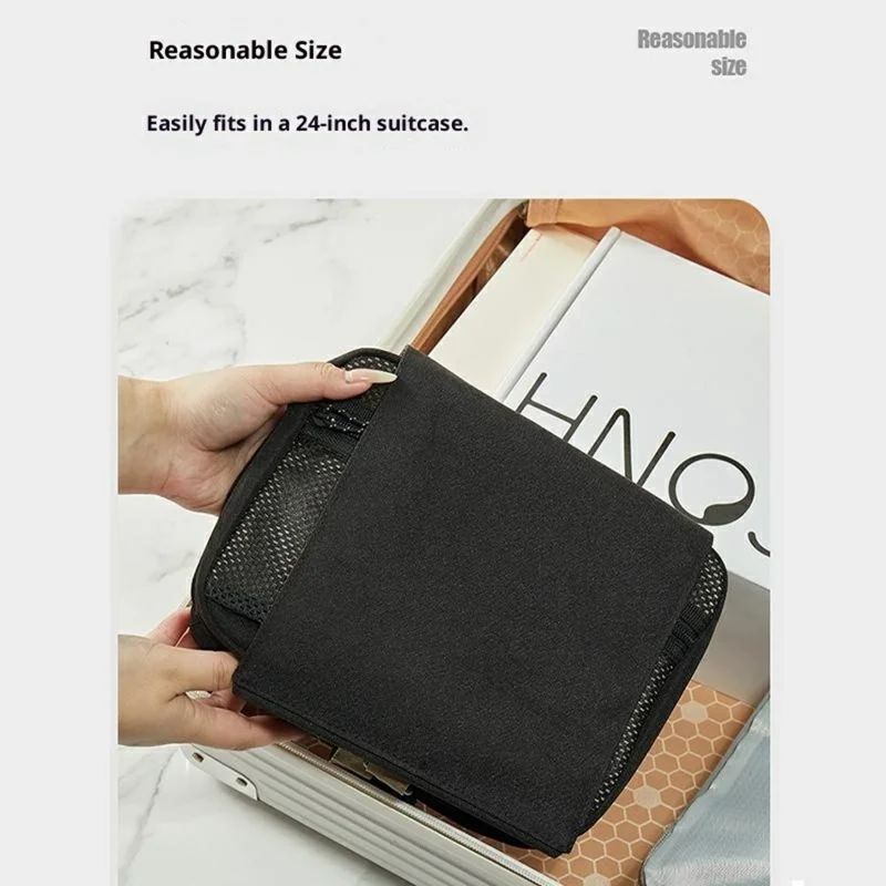 Большая вместительная складная косметичка, водонепроницаемая, с подвесным зеркалом для путешествий