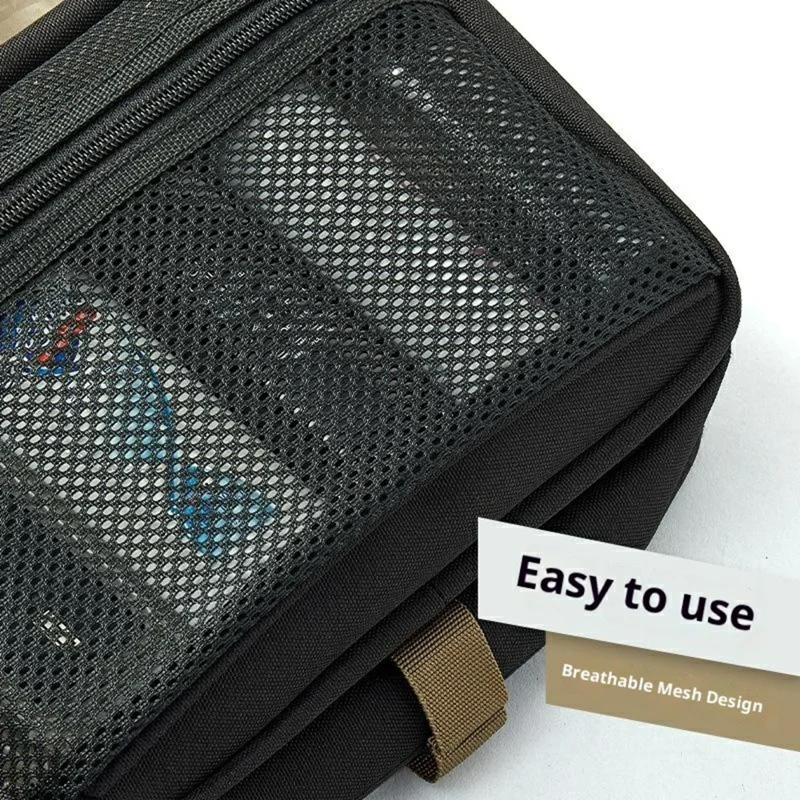 Большая вместительная складная косметичка, водонепроницаемая, с подвесным зеркалом для путешествий