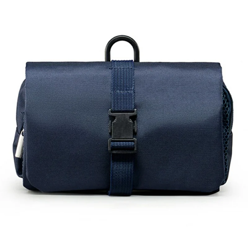 Extra Large Travel Toiletry Bag with Detachable Inner Pouch Adjustable Buckle Waterproof Hanging Cosmetic Organizer - Navy Blue