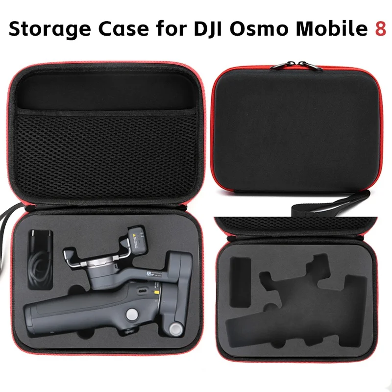 For DJI Osmo Mobile 8 Portable Carrying Case Gimbal Stabilizer Handheld Storage Bag Shock Resistant - Black