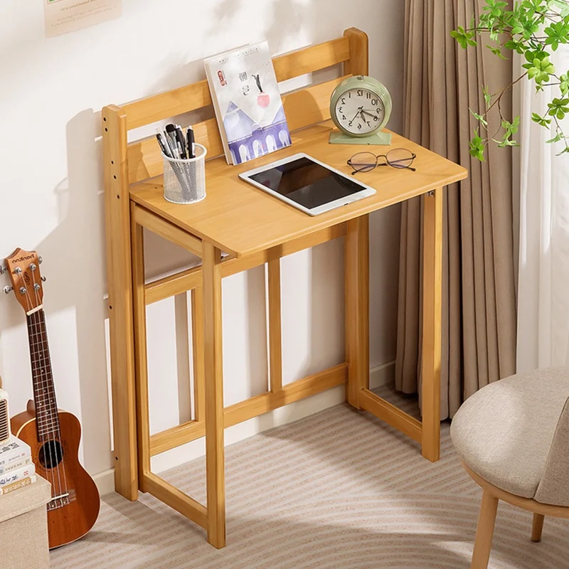 524DGNZDZ-03 Folding Computer Desk Study Table 60cm Corner Desk Bedside Workstation for Home Office - Burlywood