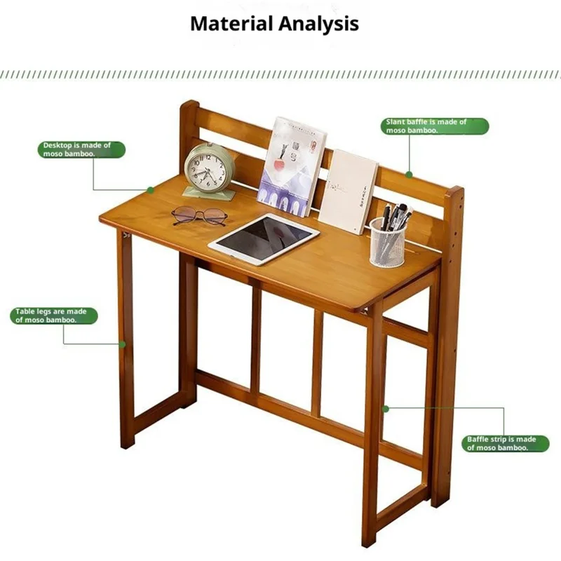 524DGNZDZ-03 Folding Computer Desk Study Table 60cm Corner Desk Bedside Workstation for Home Office - Burlywood