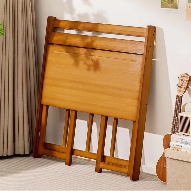 80cm Klappbarer Computertisch Studiertisch Eckschreibtisch Nachttisch Arbeitsstation für Home Office - Burlywood