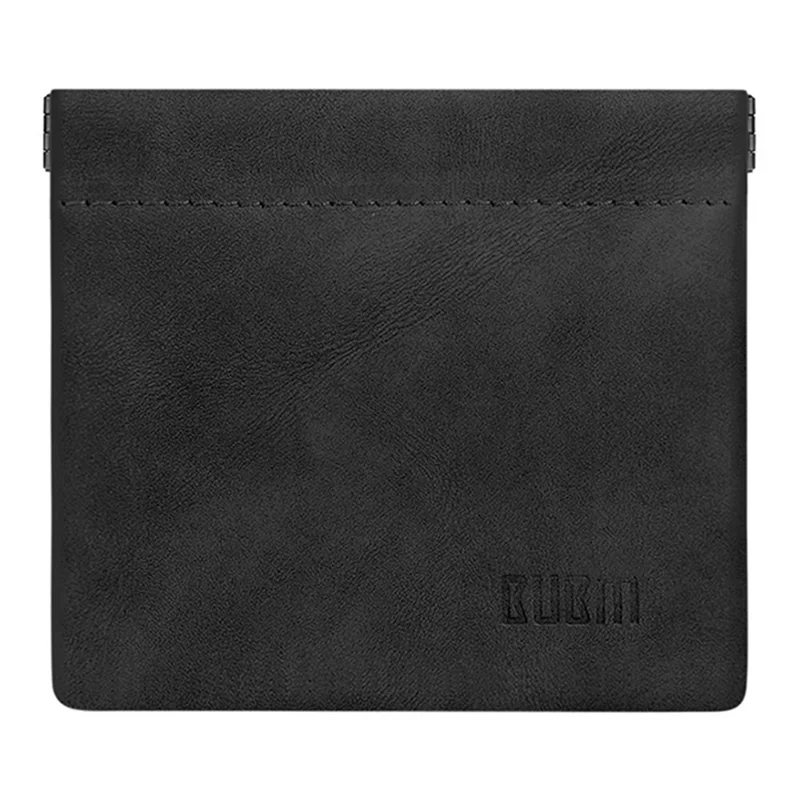 BUBM TKB Waterproof PU Leather Pouch U Disk Data Cable Earphones Storage Bag, Size S - Black
