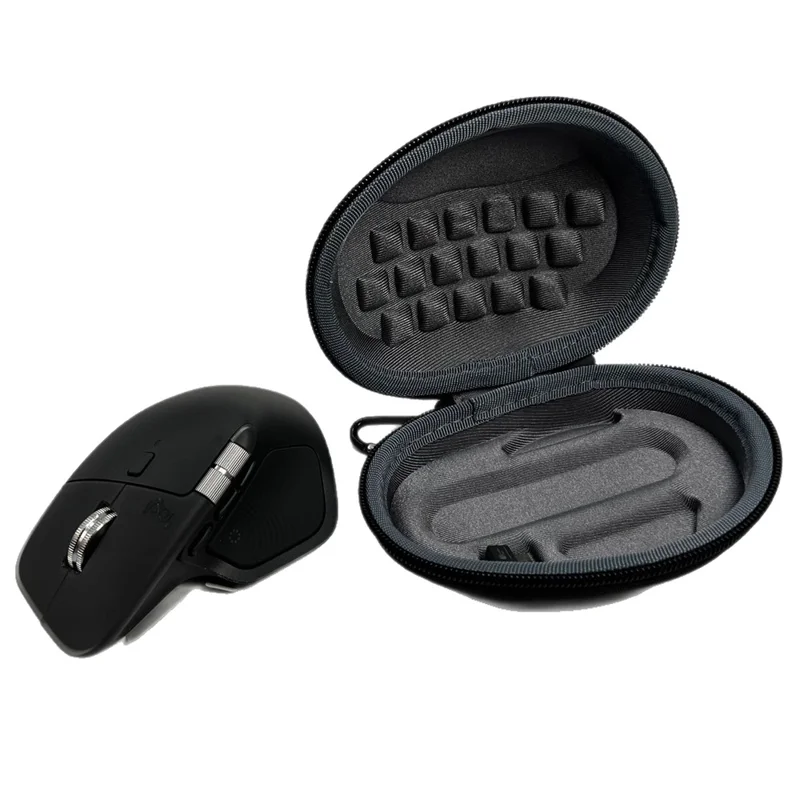 For Logitech MX Master 4  /  Master 3S  /  Master 3 Wireless Mouse Travel Case Shockproof Mouse Storage Bag - Black-Grey