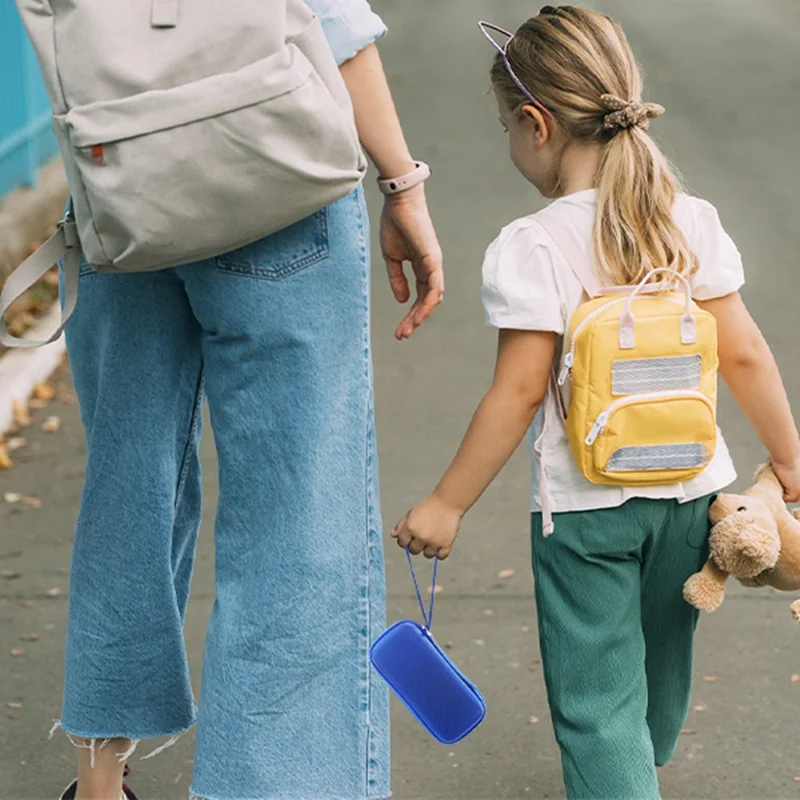 För 3Doodler Start+ Essentials 2024 2023 3D barn skrivarpenna väska skyddande portabel förvaringsväska - Blå + Grå