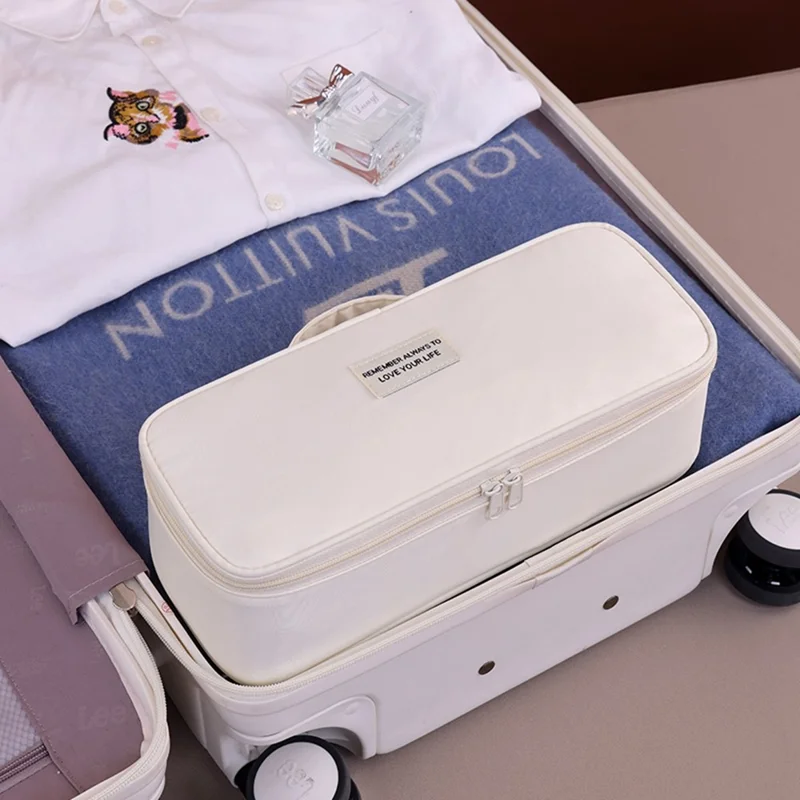 3 in 1 Large Capacity Bra Organizer Travel Underwear Socks Storage Bag Clothes Packing Cube - Beige