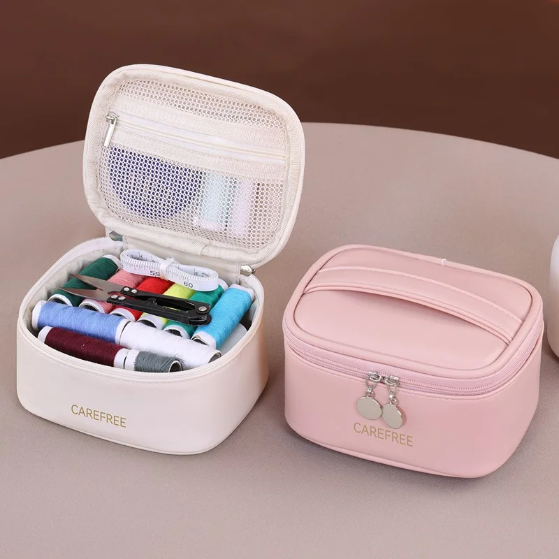 8088 Mini-Reise-Makeup-Tasche tragbare kleine Aufbewahrungstasche mit Reißverschluss großer Kapazität Kosmetik-Organizer - Weiß