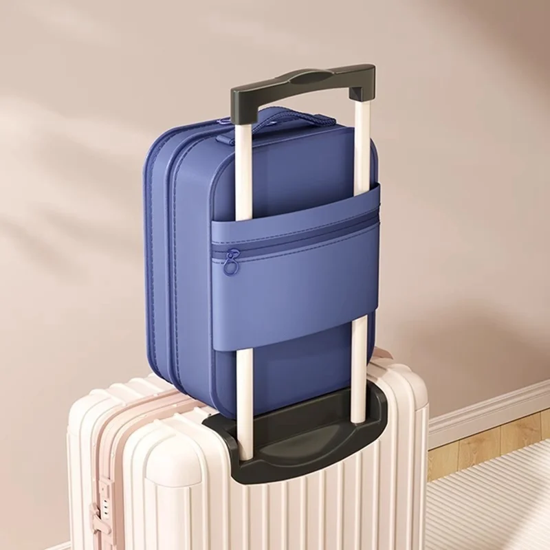 Extra Large Polyester Double Layer Shoe Storage Bag Stackable Shoe Organizer Breathable Shoe Cover Box for Home - Navy Blue