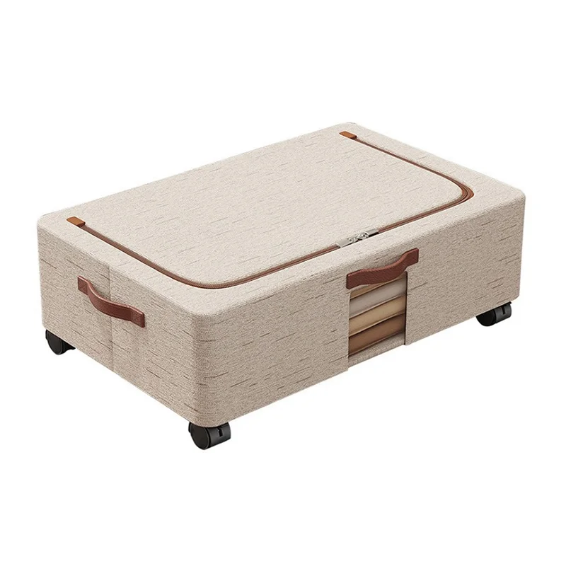 Stor förvaringslåda under sängen med hjul, stor kapacitet, genomskinlig klädorganizer, dammtät förvaringslåda för hemmet