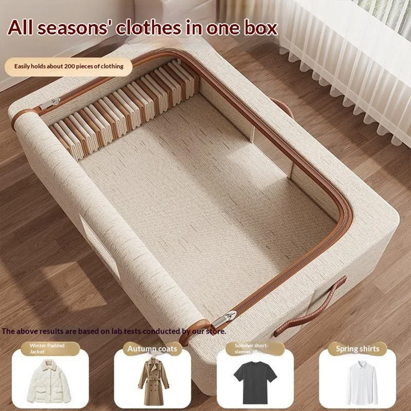 Extra Large Under-Bed Storage Box with Wheels Large Capacity Visible Clothes Organizer Dust-Proof Storage Bin for Home