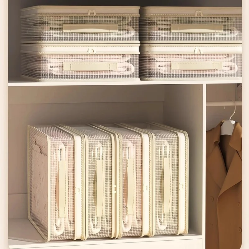 PVC Net Storage Bag Large Capacity Mesh Quilt Organizer Dustproof Household Bag