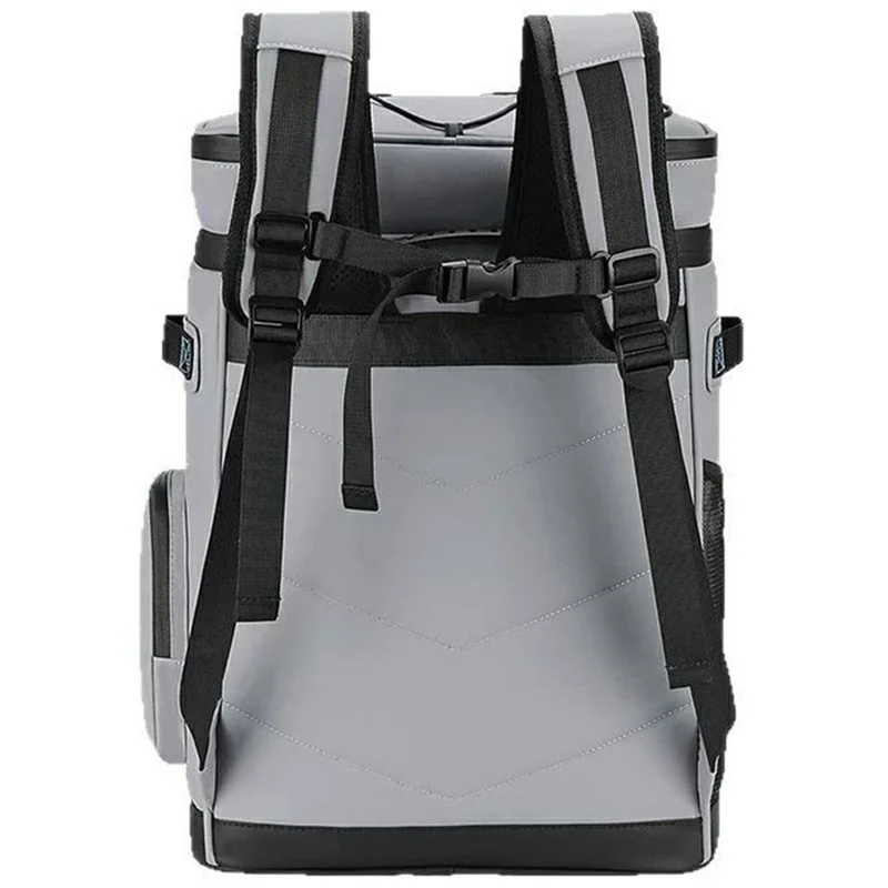 Sac à dos isolé Glacière Sac à lunch Sac de conservation des aliments portable pour camping en plein air pique-nique - Gris