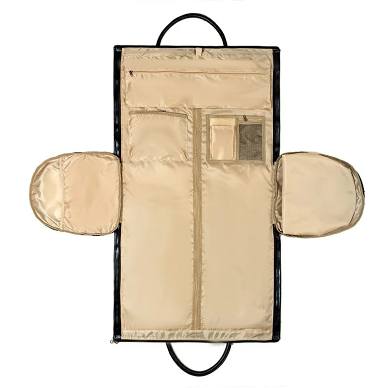 Sac de voyage convertible pour homme, sac de voyage en cuir avec compartiment pour chaussures, bagage imperméable - Noir