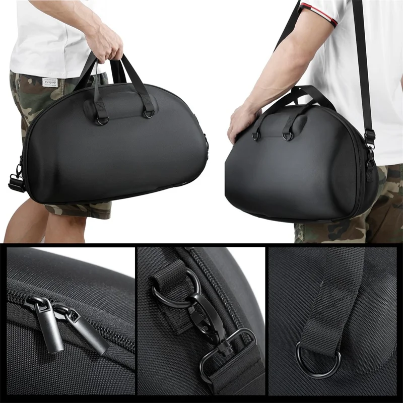 For JBL Boombox 4 Speaker Carrying Case Portable Protective Storage Bag Shockproof with Shoulder Strap - Black  /  Orange