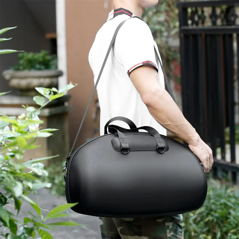 For JBL Boombox 4 Speaker Carrying Case Portable Protective Storage Bag Shockproof with Shoulder Strap - Black  /  Orange