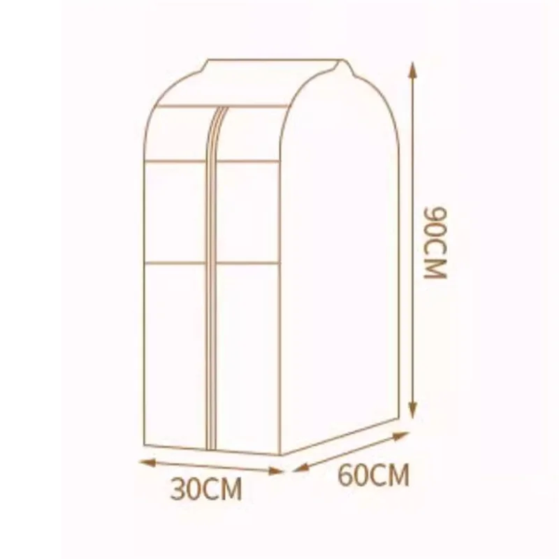 Clothes Garment Cover 30 x 60 x 90cm Hanging Dust Bag For Wardrobe Storage Clear Window