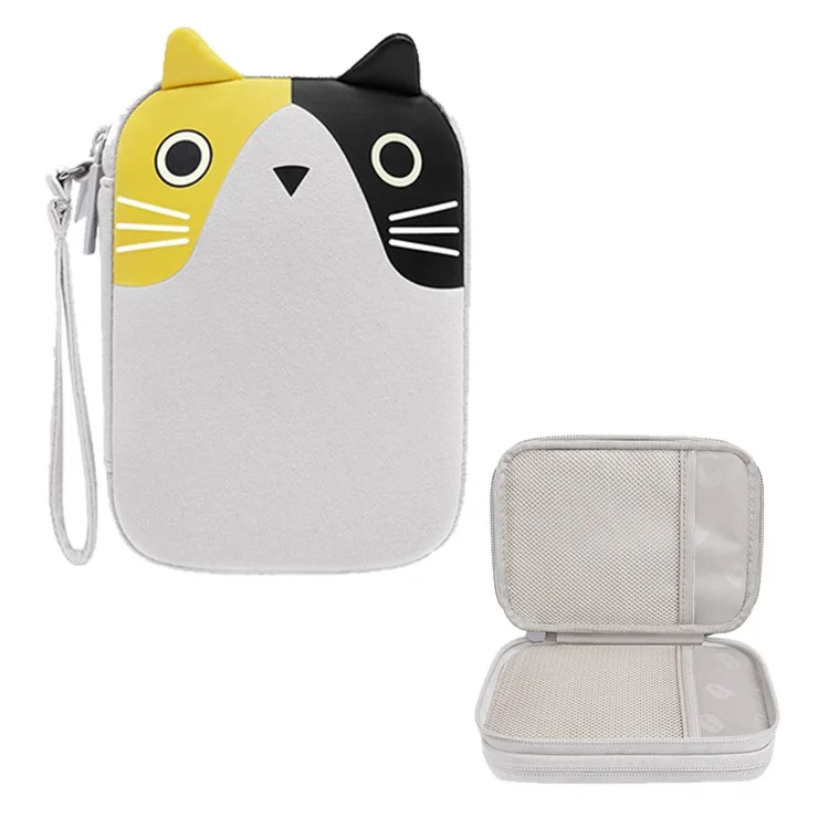 Bubm BM01001005 Bob de Rangement à Double Couche à Double Couche Dessin Animé Cable Organisateur Résistant Aux Accessoires de Voyage - Chat