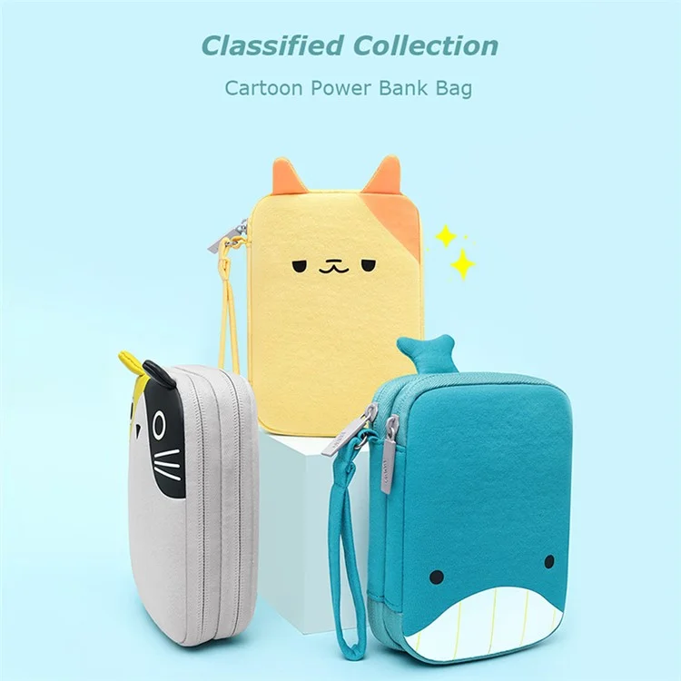 Bubm BM01001005 Bob de Rangement à Double Couche à Double Couche Dessin Animé Cable Organisateur Résistant Aux Accessoires de Voyage - Chat