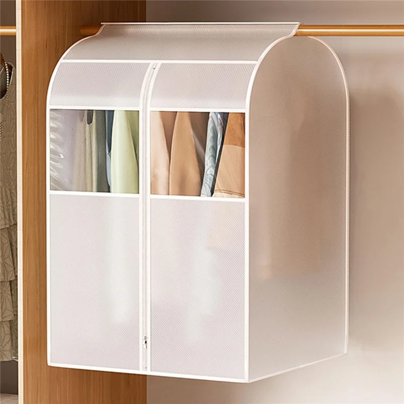 Clothes Garment Cover 60 x 60 x 90cm Hanging Dust Bag For Wardrobe Storage Clear Window