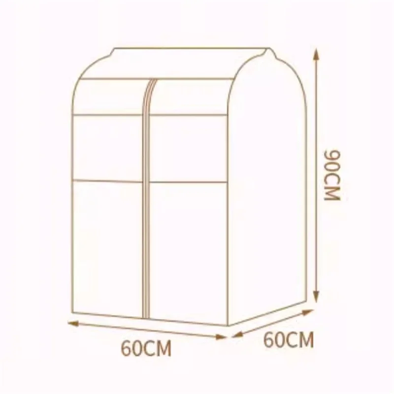 Clothes Garment Cover 60 x 60 x 90cm Hanging Dust Bag For Wardrobe Storage Clear Window