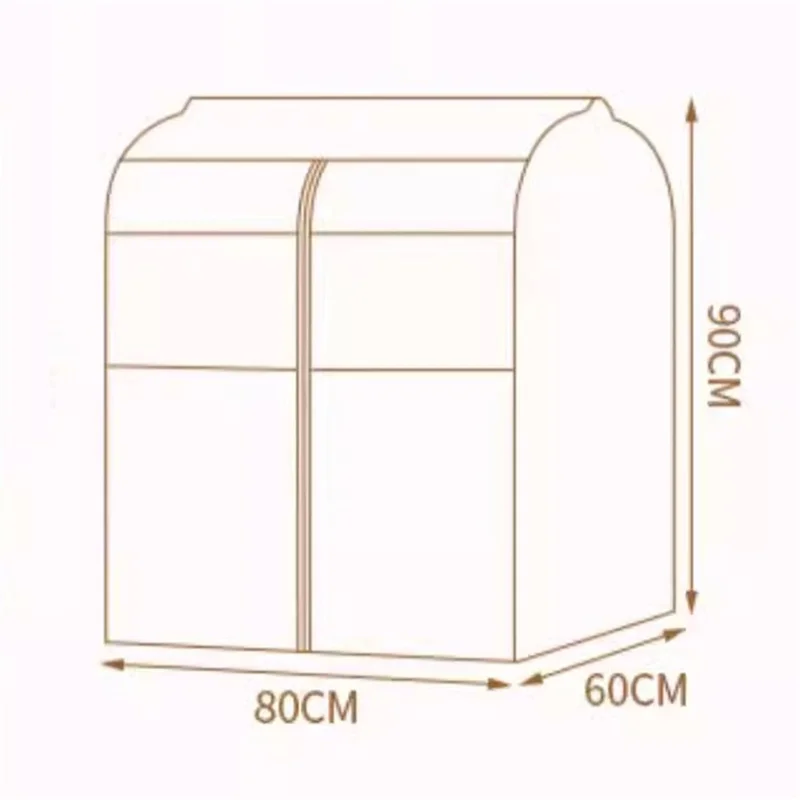 Clothes Garment Cover 80 x 60 x 90cm Hanging Dust Bag For Wardrobe Storage Clear Window