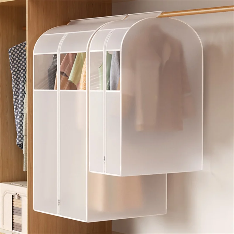 Clothes Garment Cover 80 x 60 x 90cm Hanging Dust Bag For Wardrobe Storage Clear Window