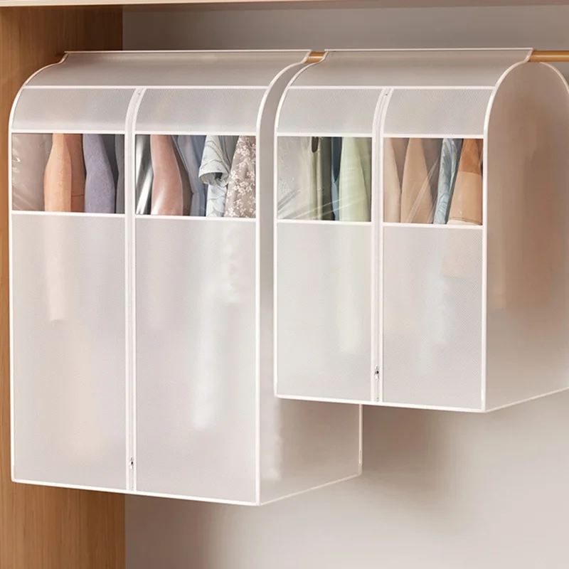 Housse de Rangement pour Vêtements, Sacs de Rangement avec Fenêtre Transparente pour Penderie, 80 x 60 x 120 cm