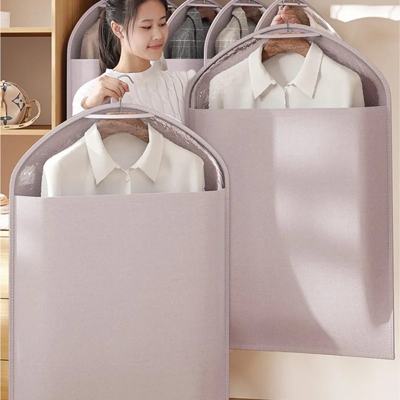 Housse de Rangement pour Vêtements, Sacs de Protection Accrochables, Lavable et Respirante, Grande Taille 128 x 59 cm